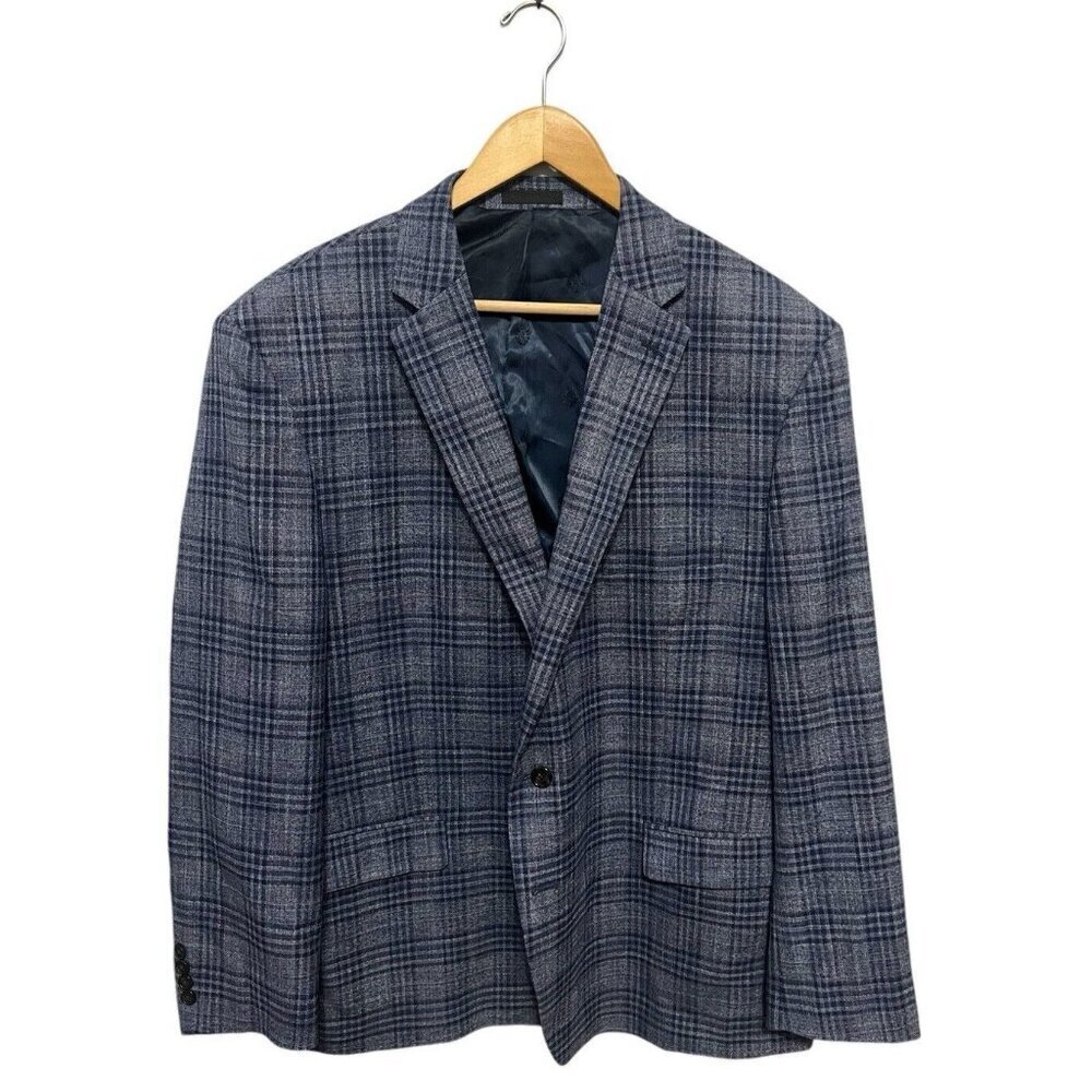 Lauren Ralph Lauren Checks Plaid Blazer Blue Size 50 Regular
